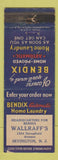 Matchbook Cover - Bendix Laundry Wallraff's Irvington NJ WEAR