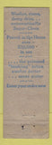 Matchbook Cover - Bendix Laundry Wallraff's Irvington NJ WEAR