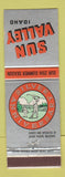 Matchbook Cover - Sun Valley ID Union Pacific Railroad 25th