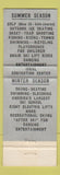 Matchbook Cover - Sun Valley ID Union Pacific Railroad 25th