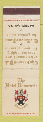 Matchbook Cover - Hotel Roosevelt Jacksonville FL