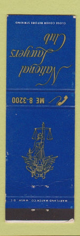 Matchbook Cover - National Lawyers Club Washington DC?