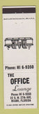 Matchbook Cover - Office Lounge Miami FL bar