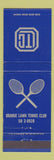 Matchbook Cover - Orange Lawn Tennis Club