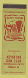 Matchbook Cover - Keystone Gun Club Lebanon PA Christmas GREEN