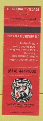 Matchbook Cover - Deibel's Restaurant Columbus OH
