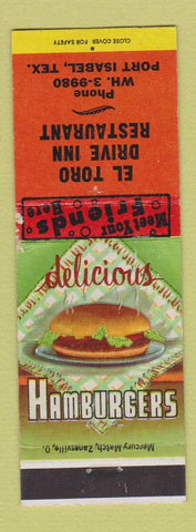 Matchbook Cover - El Toro Drive Inn Restaurant Port Isabel TX