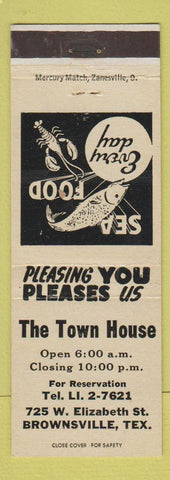 Matchbook Cover - The Town House Brownsville TX