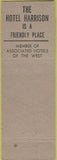 Matchbook Cover - Hotel Harrison Oakland CA