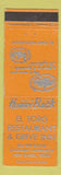 Matchbook Cover - El Toro Restaurant Drive Inn Port Isabel TX