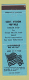 Matchbook Cover - Religious Patriotic 4th of July