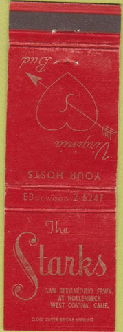 Matchbook Cover - The Starks West Covina CA