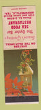 Matchbook Cover - Oyster Bar Seafood Restaurant Brownsville TX Christmas