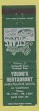 Matchbook Cover - Young's Restaurant Ambassador Motel Cave City KY WEAR