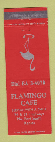 Matchbook Cover - Flamingo Cafe North Fort Scott KS
