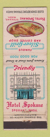 Matchbook Cover - Silver Grill Hotel Spokane WA WEAR