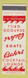 Matchbook Cover - Bahrs Seafood Grill Highlands NJ