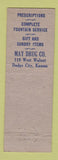 Matchbook Cover - May Drug Company Dodge City KS WEAR