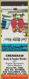 Matchbook Cover - Crewnshaw Body Fender Works Los Angeles CA