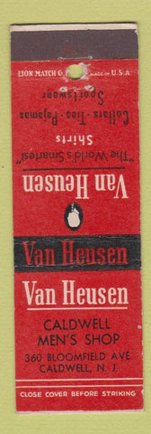 Matchbook Cover - Van Heusen Men's Clothes Caldwell NJ