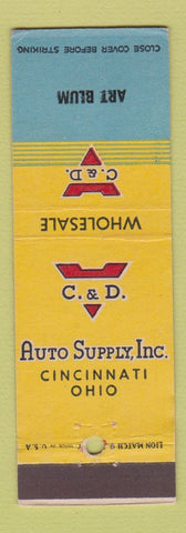 Matchbook Cover - C&D Auto Supply Cincinnati OH