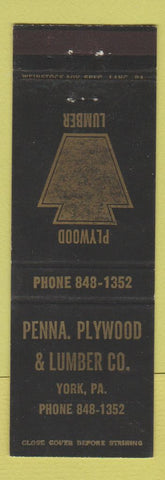 Matchbook Cover - Pennsylvania Plywood Lumber York PA