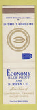 Matchbook Cover - Economy Blue Print and Supply Los Angeles CA Reseda