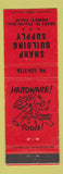 Matchbook Cover - Sharp Building Supply Hemet CA hardware