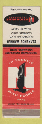 Matchbook Cover - Nationwide Insurance Clarence Warner Canfield OH