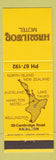 Matchbook Cover - Hamilton Motel New Zealand