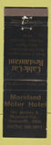 Matchbook Cover - Moreland Motor Hotel Brunswick Australia WEAR