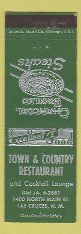 Matchbook Cover - Town and Country Restaurant Las Cruces NM