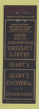 Matchbook Cover - Grant's Cafeteria Boston MA