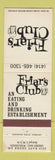 Matchbook Cover - Friar's Club Green Bay WI WEAR