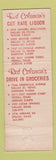 Matchbook Cover - Red Coleman's Cut Rate Liquor  Dallas Terrell TX Grocery
