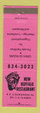 Matchbook Cover - New Buffalo Restaurant Duncannon PA