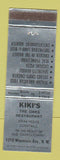 Matchbook Cover - Kiki's Oaks Restaurant Washington DC Georgetown