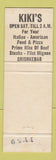 Matchbook Cover - Kiki's Oaks Restaurant Washington DC Georgetown