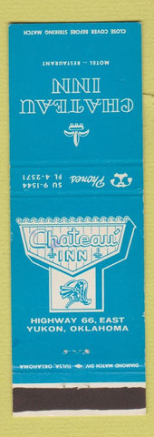Matchbook Cover - Chateau Inn Motel Restaurant  Yukon OK Route 66