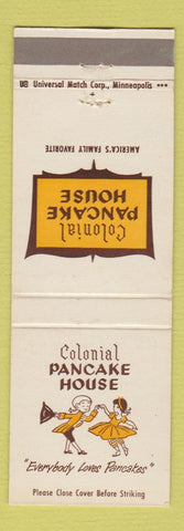 Matchbook Cover - Colonial Pancake House Minneapolis MN Grand Forks ND