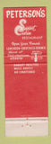 Matchbook Cover - Peterson's Sunset Cabin Restaurant Lakewood NJ