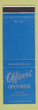 Matchbook Cover - Bolling Air Force Base Washington DC Officers' Mess