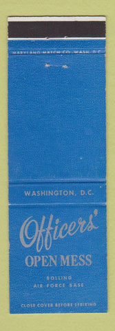 Matchbook Cover - Bolling Air Force Base Washington DC Officers' Mess