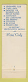 Matchbook Cover - Hotel Cody Leavenworth KS