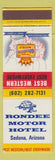 Matchbook Cover - Best Western Rondee Motor Hotel Sedona AZ WEAR