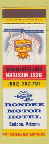 Matchbook Cover - Best Western Rondee Motor Hotel Sedona AZ WEAR