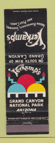 Matchbook Cover - Verkamp's Grand Canyon National Park AZ