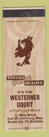 Matchbook Cover - Western Court Motel out Wickenburg Way AZ