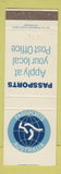 Matchbook Cover - Passports Australia Post Offices