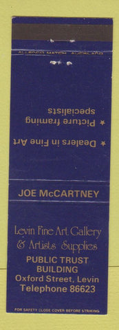 Matchbook Cover - Levin Fine Art Gallery Levin New Zealand